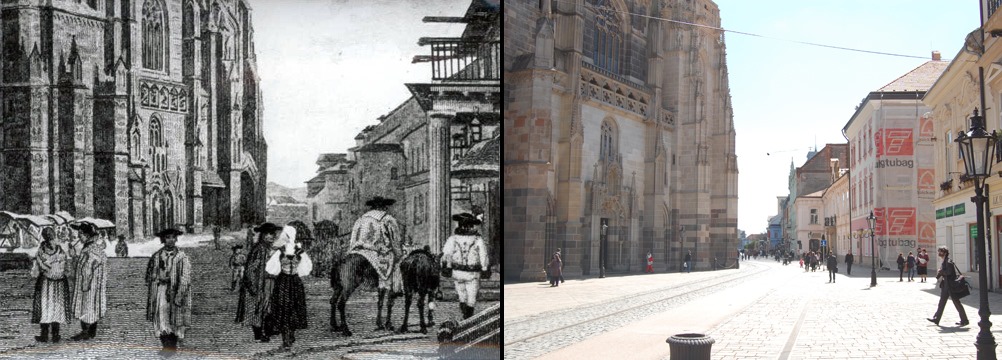 фото Главная улица сейчас и в середине 19 века