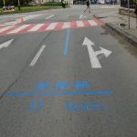 фото разметки на асфальте для марфона